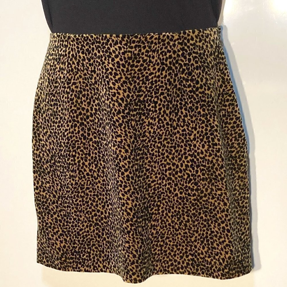 Body Action Design SZL Cheetah velvet mini skirt Retro Modern Nightlife Y2K